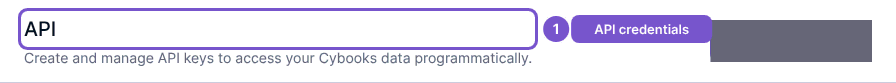 API settings heading and description for creating and managing API keys.