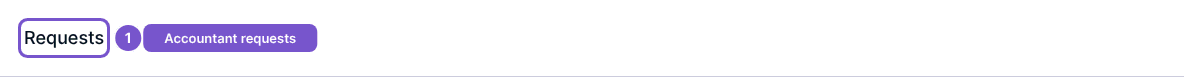 Accountant Requests page heading.